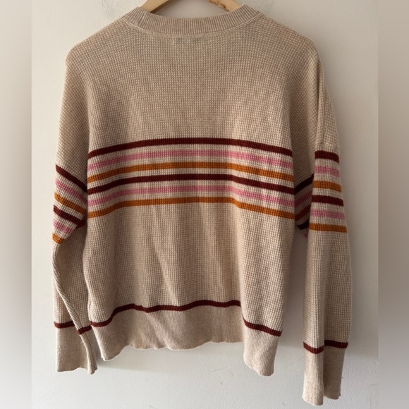 Madewell 100% Cashmere Sweatshirt in Hendry Stripe Sweater - Picture 6 of 7